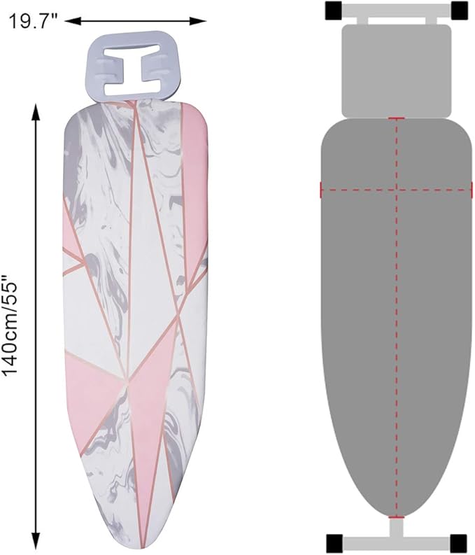 Ironing Board Cover and Pad Extra Thick Padding 19 X 50 Inch Fits Large and