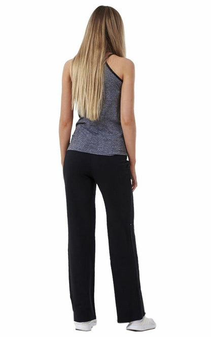 UC Ex Marks & Spencer Ladies Cotton Rich Straight Leg Yoga Joggers Womens Sport Jogging Bottoms Gym Clothes Tracksuit Casual Fitness Outdoor Plus Size Running Pants (Black, 18 (30" Regular))