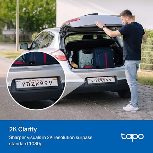 Tapo TC82 2K Battery Security Camera Outdoor Wireless, Indoor & Outdoor CCTV Camera, Colour Night Vision, No Monthly Fee, AI Detection, IP65, 180-Day Battery Life, Works with Alexa & Google