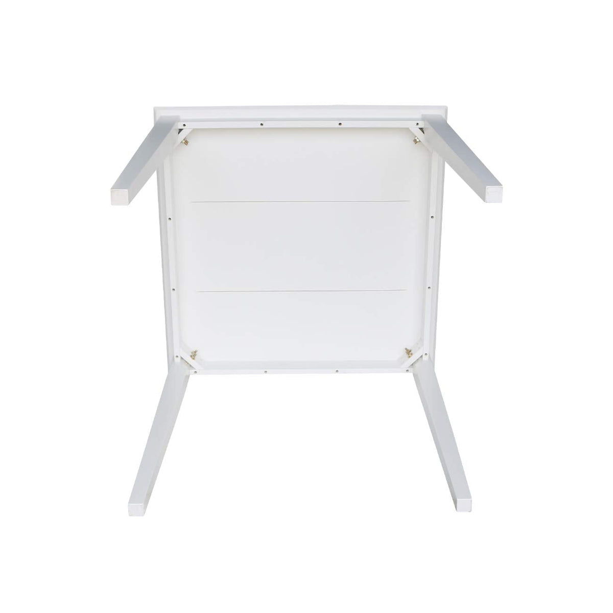 Solid Wood Counter Height Dining Table, 36 Inch High, White