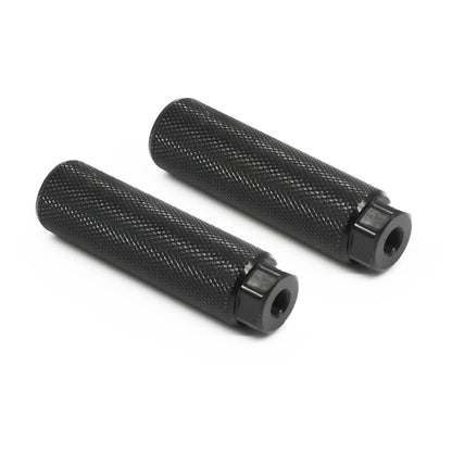 KINSPORY 4PC Bike Pegs for 3/8 inch Axles, Aluminum Alloy Anti-Skid BMX Bicycle Pegs for Mountain Bike Backseats Stands Cycling Rear Stunt Pegs - Black