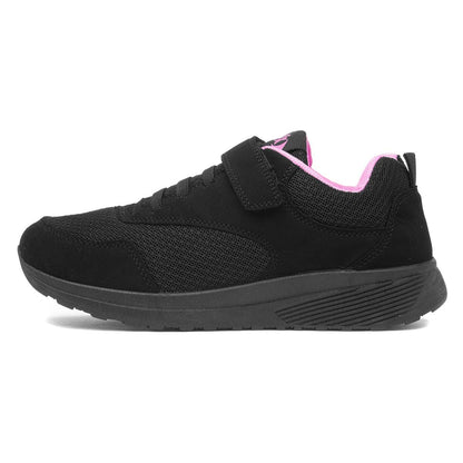 XL Kids Black Easy Fasten Trainer - Size 2 UK - Black