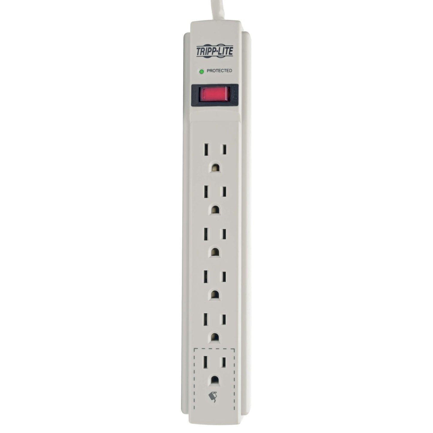 Eaton Tripp Lite series 6 Outlet Surge Protector Power Strip, 6ft Extension Cord, 900 Joules, 15A Circuit Breaker, UL Certified, Black (TLP606B)