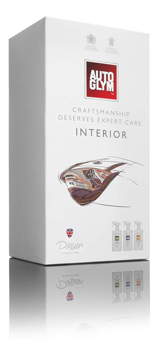 Autoglym The Collection - Perfect Interiors -- The Ideal Car Cleaning Kit That Includes Interior Shampoo, Fast Glass, and Vinyl & Rubber Care and AF500 Autofresh, 500ml,Transparent