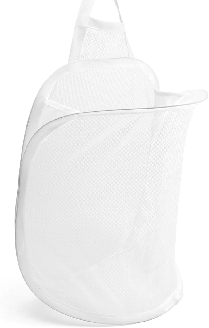 Hanging Laundry Bag Small Hanging Hamper Foldable Mesh Hamper Collapsible Wall