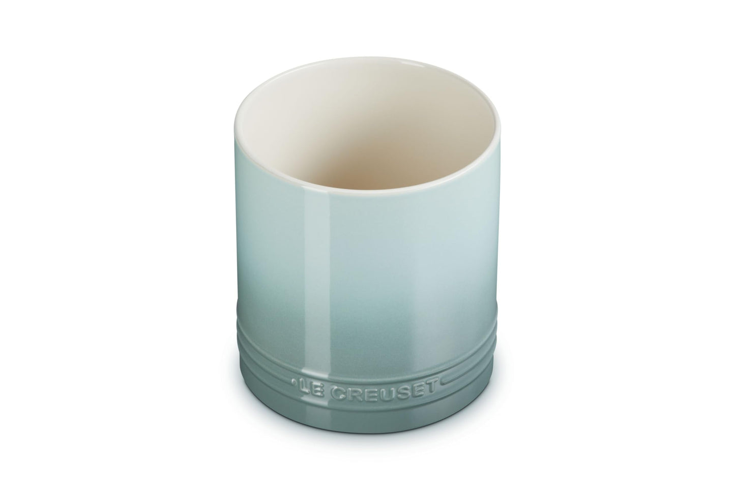 Le Creuset Stoneware Signature Straight Wall Utensil Crock, 1 qt., Sea Salt