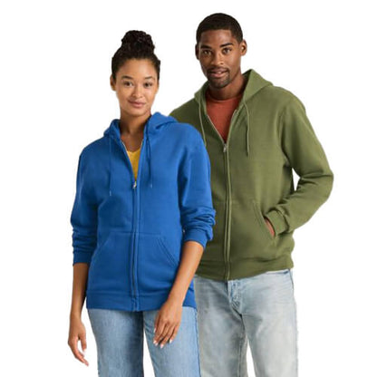 Soffe MJ Men's Training Fleece Zip Hood, Dark Green-301, XX-Large