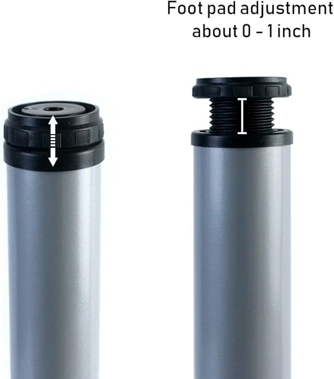 QLLY 28 inch Adjustable Metal Desk Legs, Heavy Duty Furniture Table Legs
