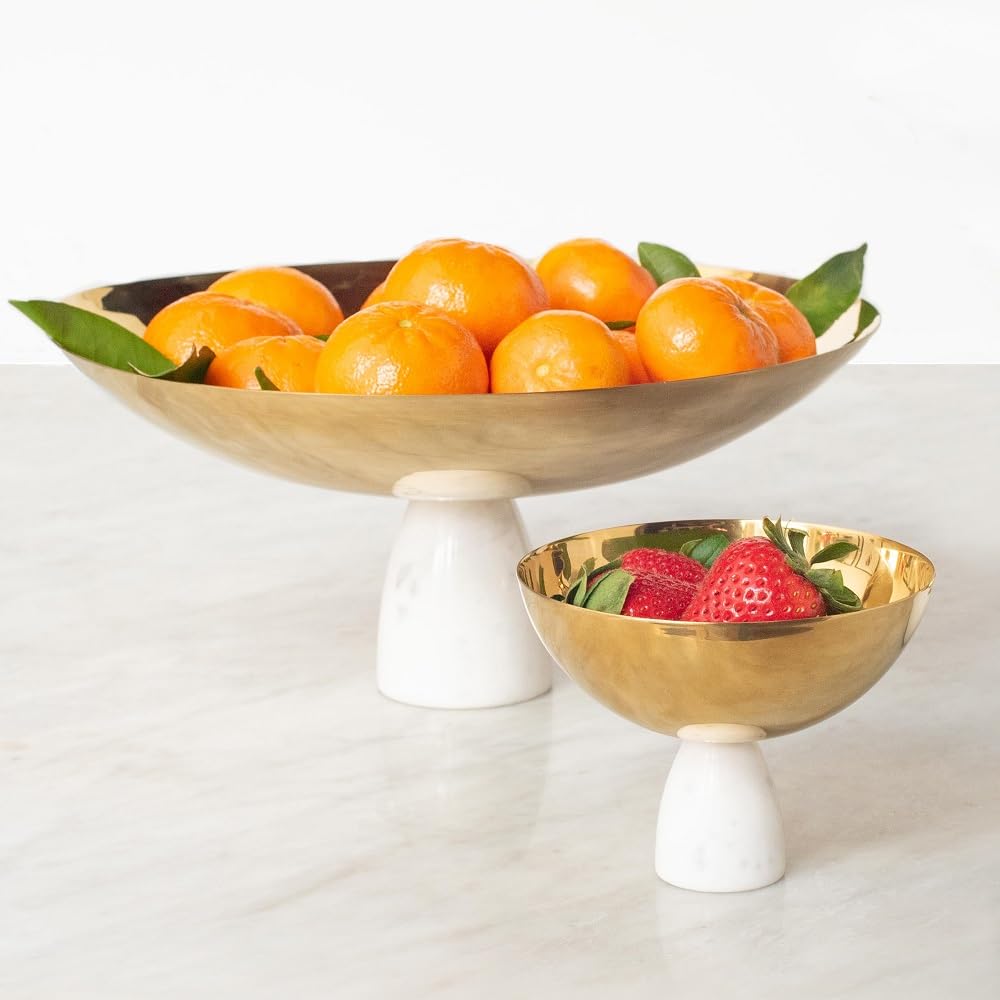 Anna New York Coluna Nut Bowl: Carrara Gold