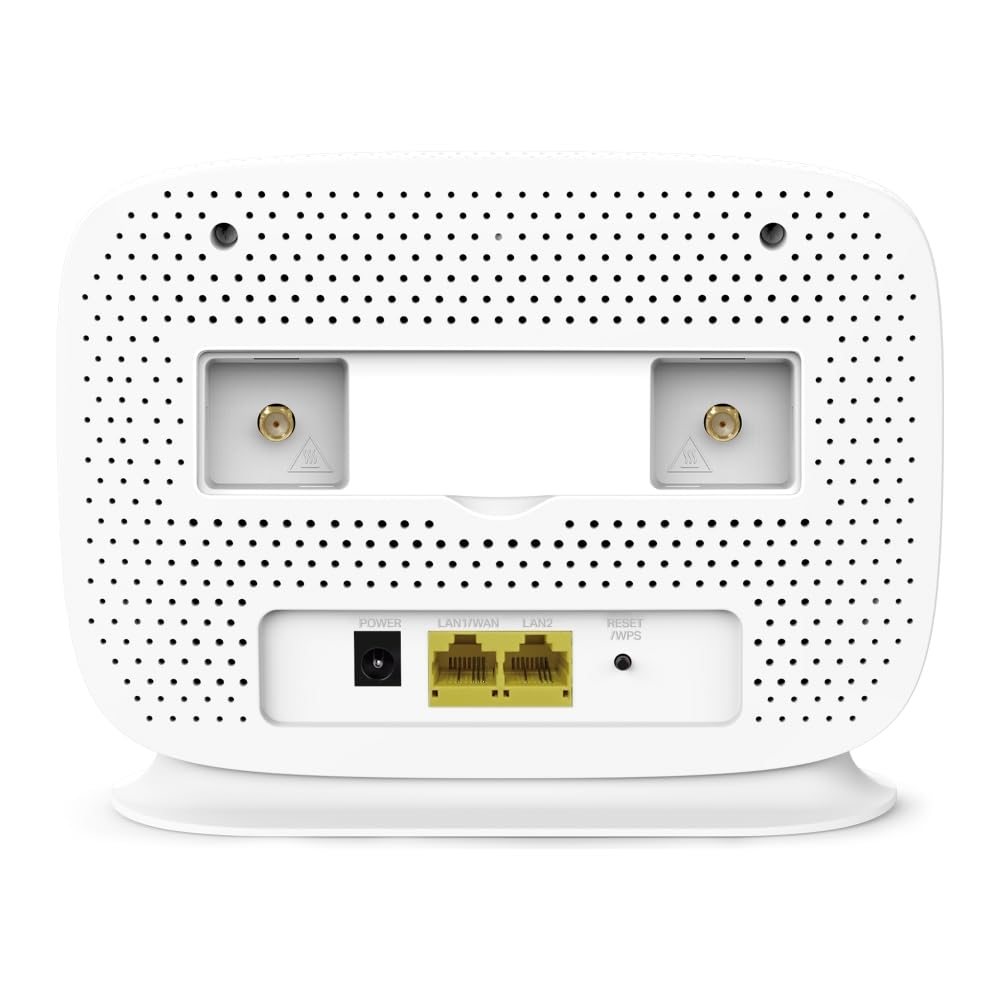 TP-Link TL-MR105 WiFi 4G Router with Free SIM Card, N300Mbps Wireless 4G Cat4 LTE Network, Ethernet Port, Mobile WiFi Router, External Antenna Ports, Plug & Play