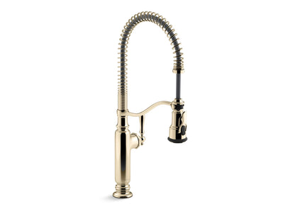 KOHLER Tournant Semi-Professional Pull-Down Kitchen Sink Faucet, Commercial Kitchen Faucet with Pull Down Sprayer, 77515-CP, Polished Chrome