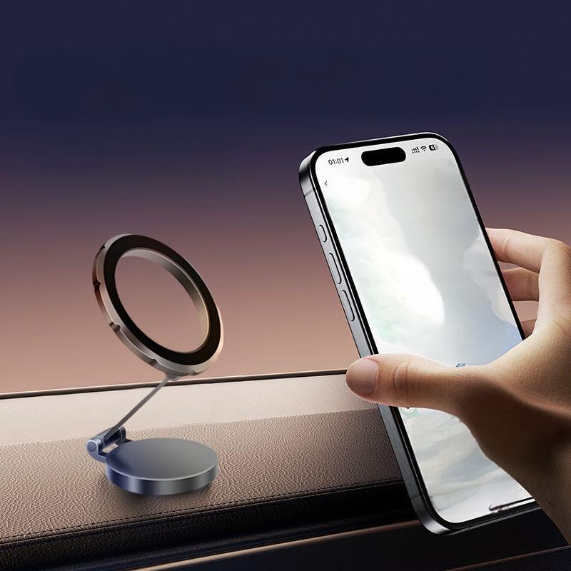 Ultra Magnetic Car Phone Holder, Compatible with MagSafe Car Mount, Car Accessories for iPhone, Car Mount Magnet Phone Holder for Car, Fit for iPhone 16, 15, 14, 13, Series, Black