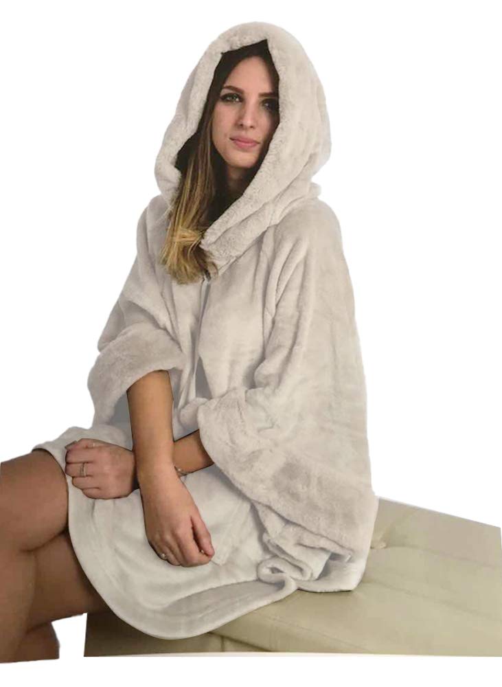 Oversized Hooded Blanket Sweatshirt with Pocket - Cute Birthday or Christmas Gift
