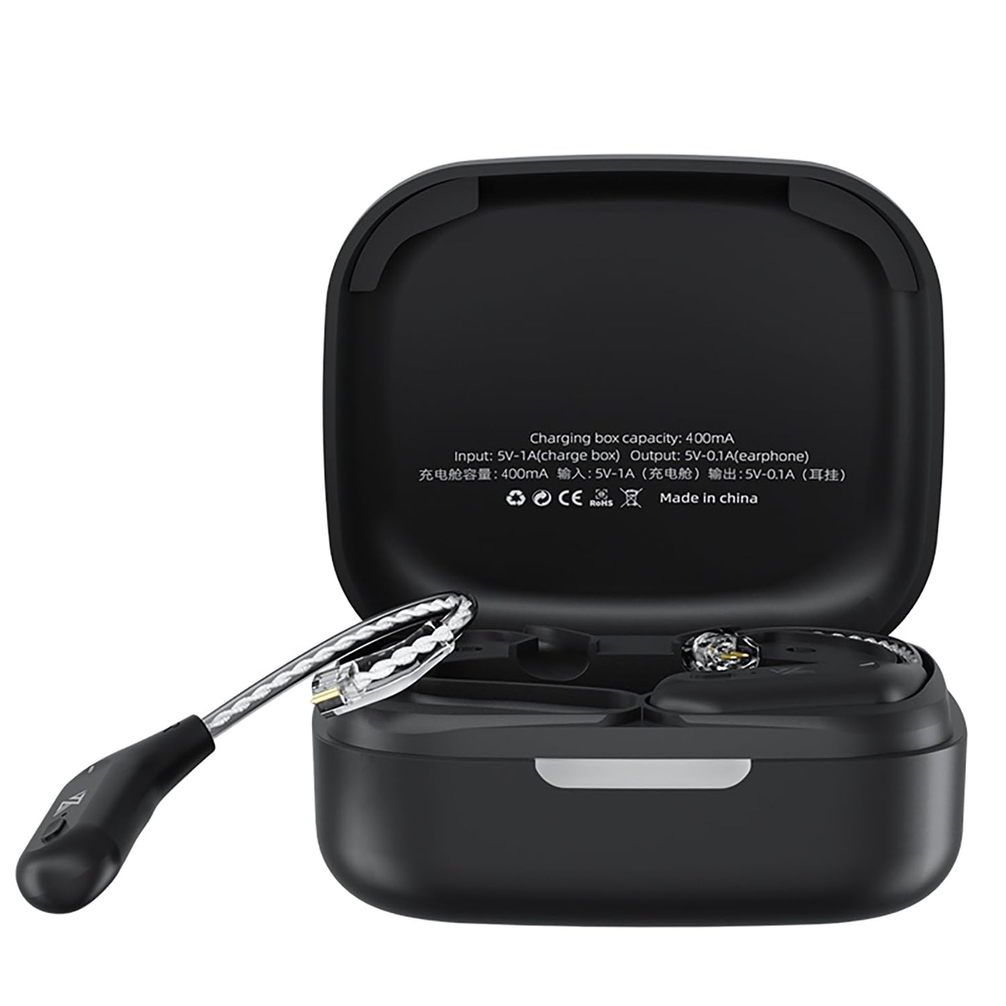 CCA KZ AZ09 IEM Bluetooth Adapter, Bluetooth 5.4 Module, Wireless Waterproof Ear Hook Extra, Long Battery Life Cable for KZ ZS10 PRO/X/2, ZSN Pro/X, AS16 PRO, Zax,ZAR, CRA/C12(C pin)