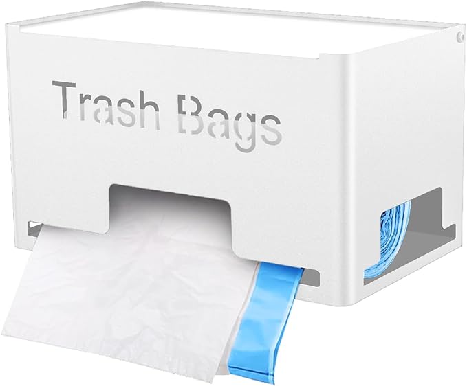 Large Trash Bag Holder Dispenser, Metal Garbage Bag Dispenser Roll Holder
