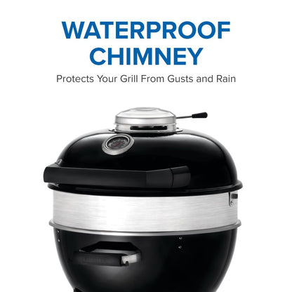 Napoleon PRO22 Professional Charcoal Kettle Grill, Black, Porcelain-Enameled Lid and Bowl, Chrome-Plated Cooking Grid