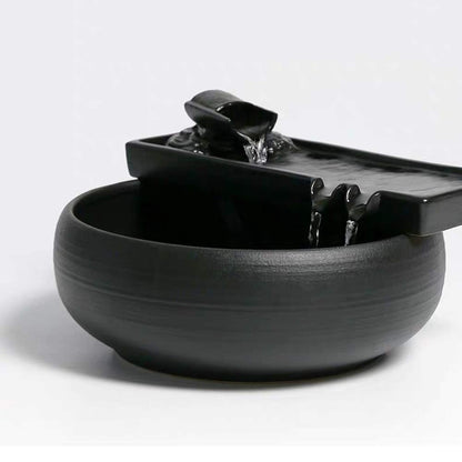 Ceramic Tabletop Fountain for Indoor and Outdoor Table Desk Office Patio (Ceramic Fountain)