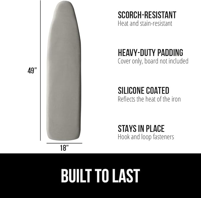 GORILLA GRIP The Original Ironing Board Cover and Pad, Silicone Coating