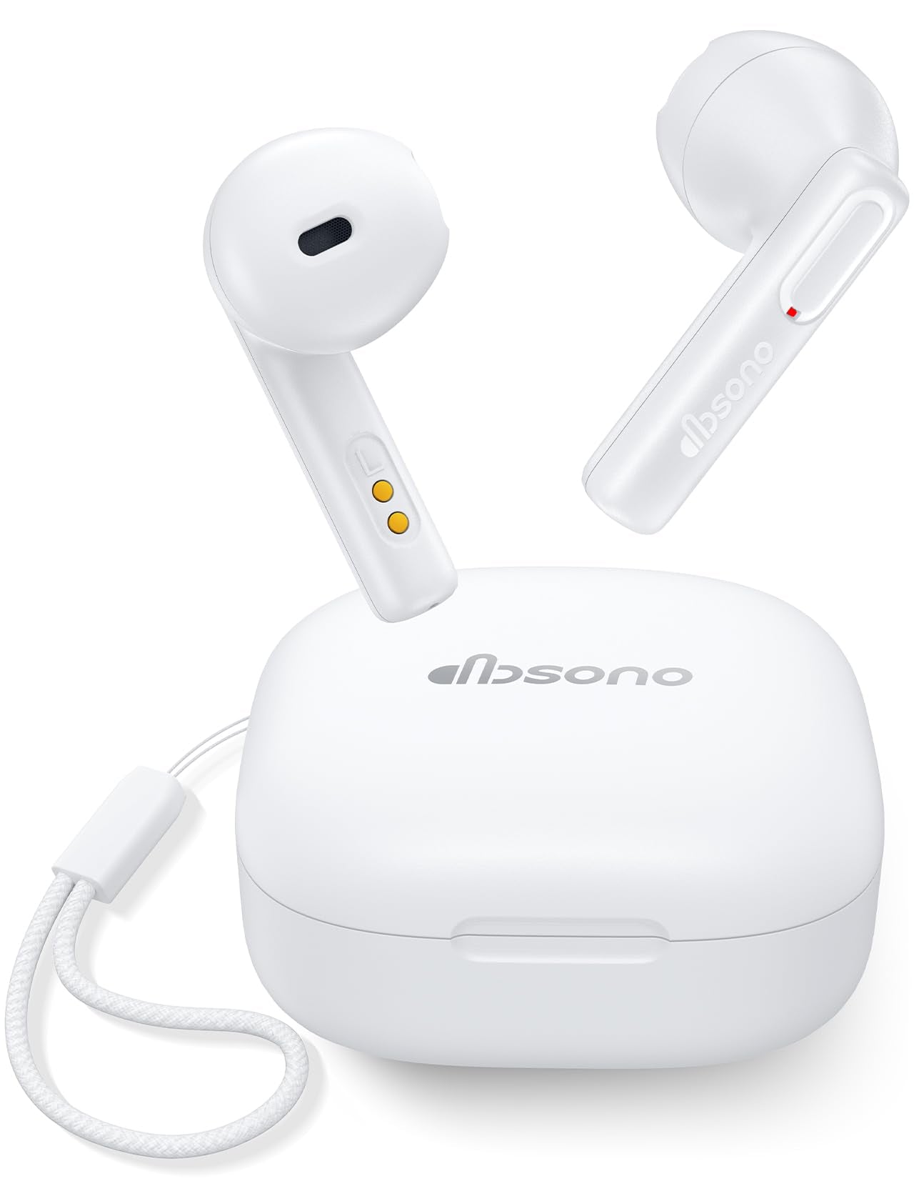 True Wireless Earbuds Bluetooth Headphones: Ultra-Lightweight Bluetooth Earbuds for All-Day Comfort, Waterproof TWS Ear Buds with Mic, 25H Playtime, Earphones for iOS/Android, Work, Commute, Study