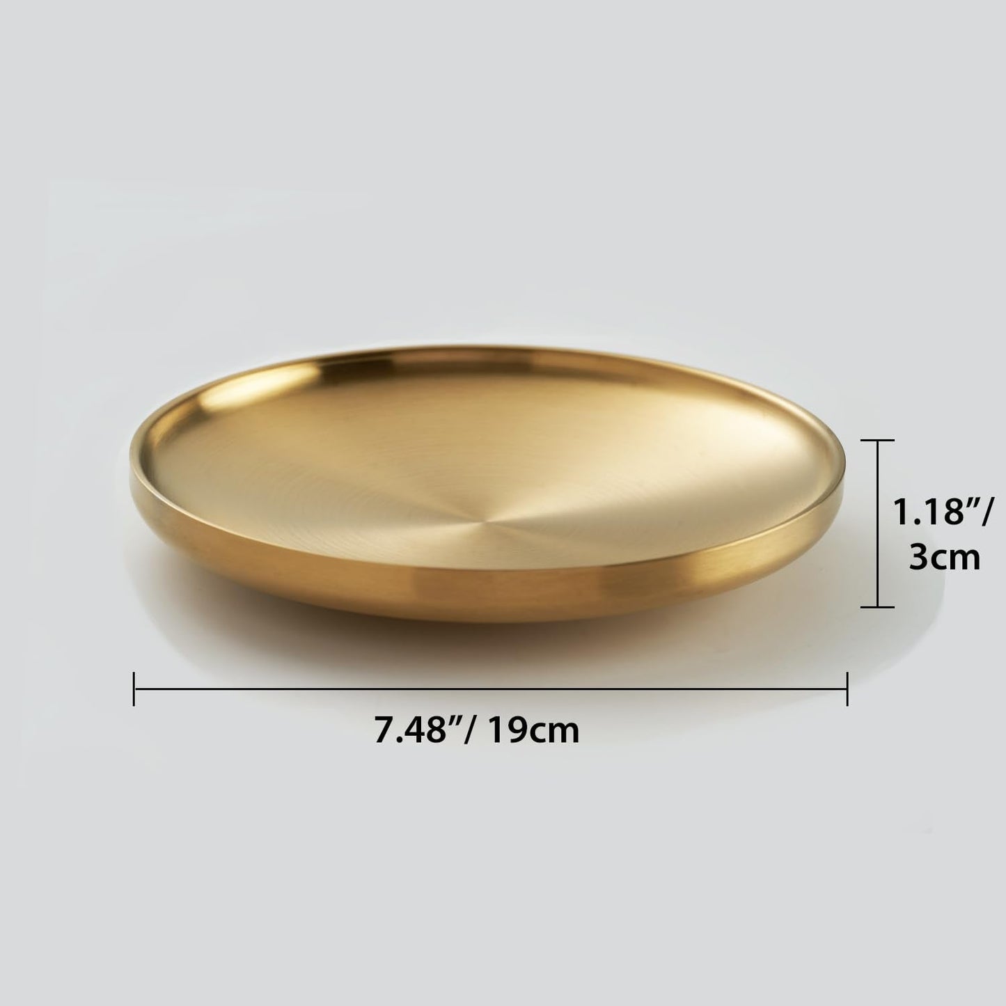7.5 INCH Small Key Bowl for Entryway Table, Decorative Bowl for Keys, Catch All Bowl, Home Decor Accents (Gold)