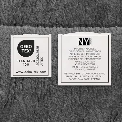NY Threads Luxury Men Dressing Gown Super Soft Fleece Bath Robe Cozy Shawl Collar Loungewear and Nightwear, Large, Grey