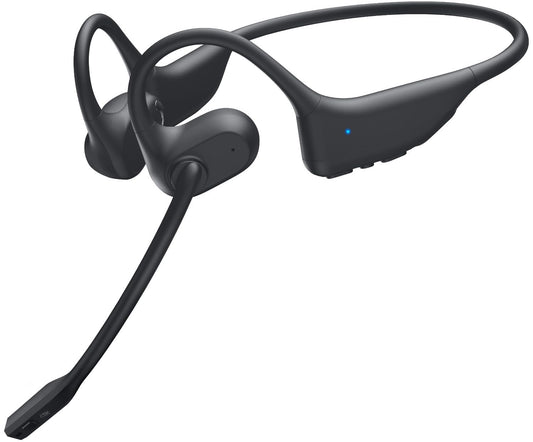 Gixxted Open Ear Headphones with Mic, Bluetooth Headset with Microphone, Dual Connect Bluetooth 5.3 with AI Noise Cancelling Mic & Mute Function, Wireless Headset for Work, Sports, Drive