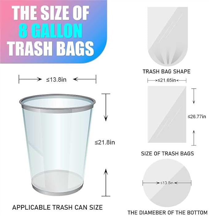 300 Count 8 Gallon Trash Bags