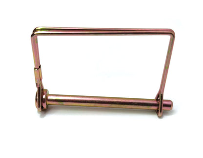 10 Pieces 1/4 Inch Wire Lock Pin, Trailer Coupler Pin,Hitch pin ,Heavy Duty Safety Coupler Pin Shaft Locking Pin for Farm Trailers Wagons Lawn Garden(Square, Gold)