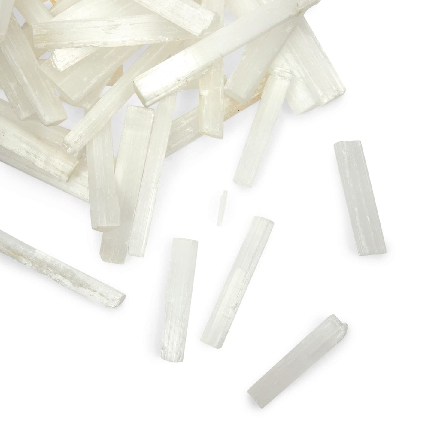 Wellbrite Selenite Crystal Wands - Energy Clearing Meditation Set & Bulk Selenite Sticks - Chakra Balancing Healing & Crystals and Healing Stones - Raw Bulk Sticks - 3-5 in, 3 Lb