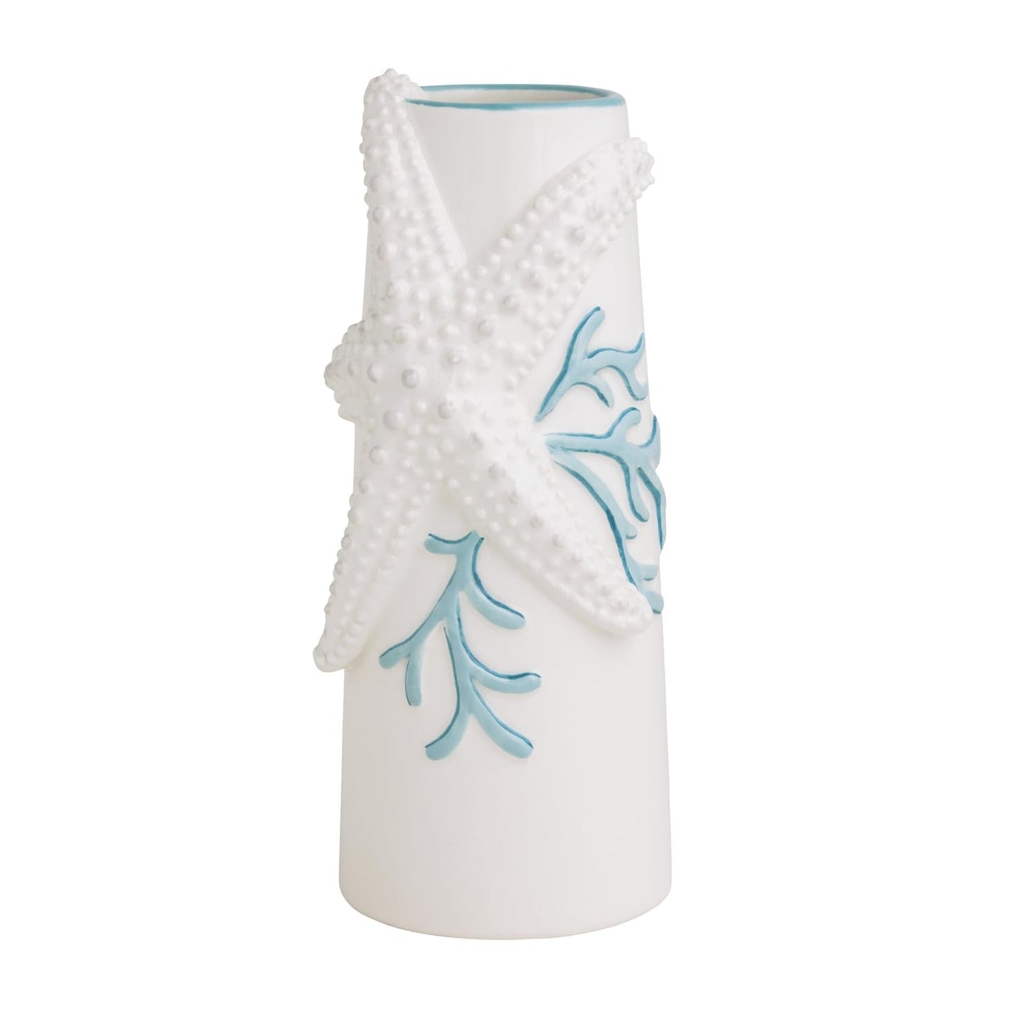 Mud Pie White Ceramic Starfish Bud Vase