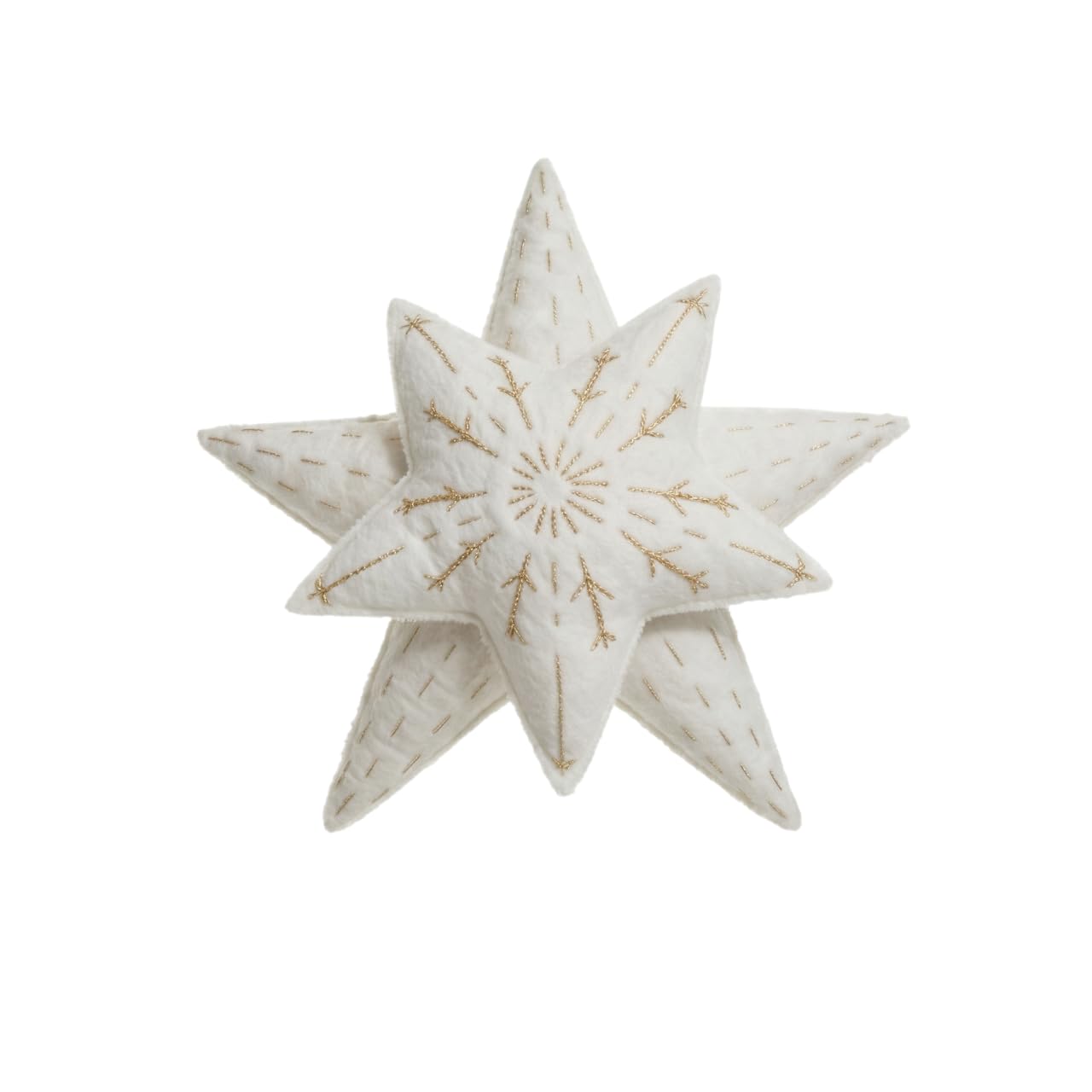 TORAKIP Felt Star Christmas Tree Topper 8.7" x 8.7" (22 x 22 cm) – Soft White Tree Top Star Decoration, Lightweight Scandinavian Farmhouse Holiday Decor, Cozy Felt Christmas Tree Topper
