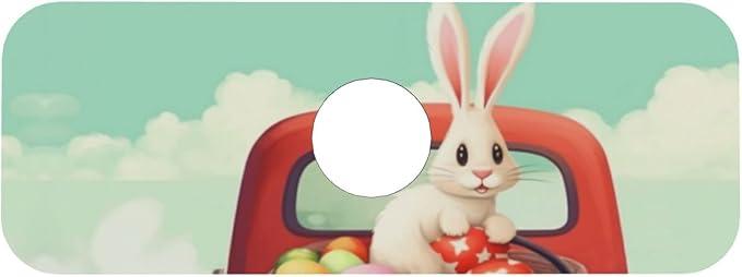 Kitchen Sink Splash Guard Faucet Mat Easter Bunny Rabbits 15"x5.5", Diatom Mat