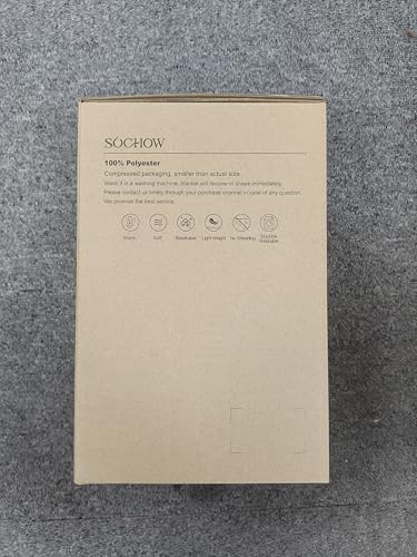 SOCHOW Sherpa Plaid Fleece Throw Blanket, Double-Sided Super Soft Luxurious Bedding Blanket 127cm×150cm, Blue