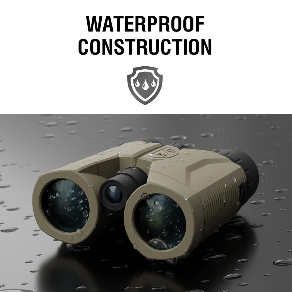 ATN 10x42 Laser Ballistics Binocular w/Laser Rangefinder, Bluetooth, Ballistic Calculator and Mobile App (3000m)