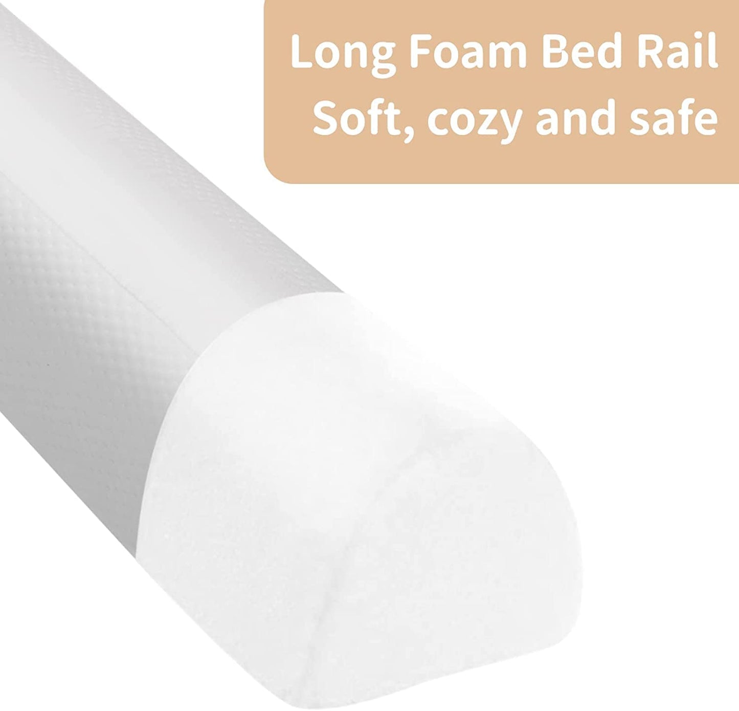 YIHATA Bed Guard for Toddlers, Long Foam Portable Bed Rail, Safety Bed Bumpers for Kids Babies Elderly with Water Resistant, Non Slip & Machine Washable Cover Fit in, Suitable for All Beds 1 Pack
