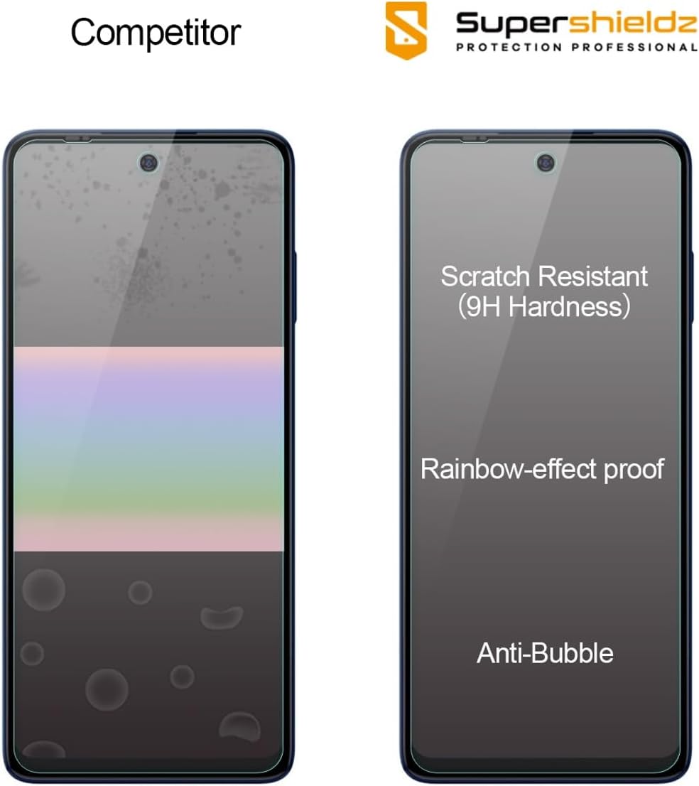 Supershieldz (3 Pack) Designed for Motorola Edge (2021) / Motorola Edge 5G UW Tempered Glass Screen Protector, Anti Scratch, Bubble Free