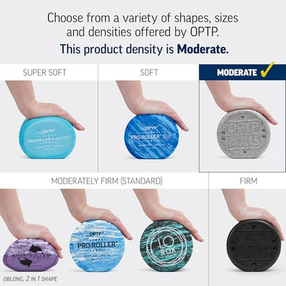 OPTP Silver AXIS Foam Roller, Moderate Density for Sports Medicine, Physical Therapy, Pilates, Yoga - Myofascial Release on Trigger Points (Silver Moderate Density, 36" x 6" Round)