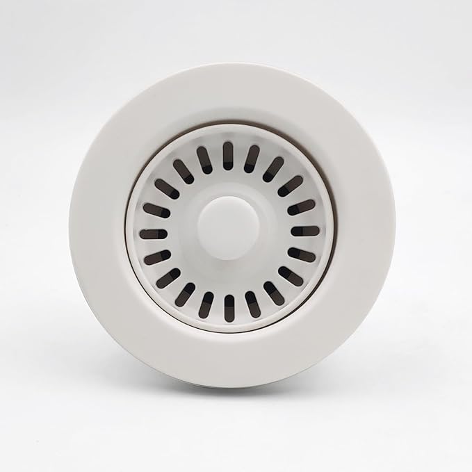 3-1/2 Inch Polymer White Sink Drain Assembly