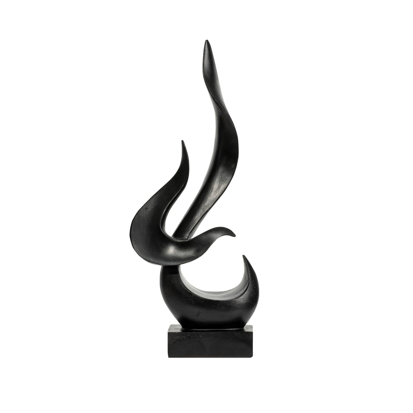 Paytonture Gold Fire Flame Sculpture, Modern Abstract Resin Statue, Art Statue Home Decor for Living Room TV Stand Coffee Table Shelf Accents Decor.（Small）