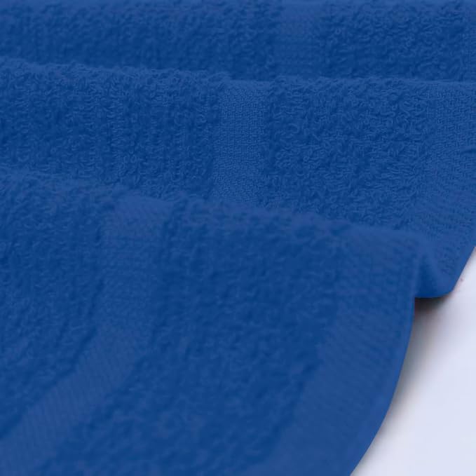 Avalon Towels Cotton Washcloths 24-Pack – 12 x 12 Inch Blue Super Soft &