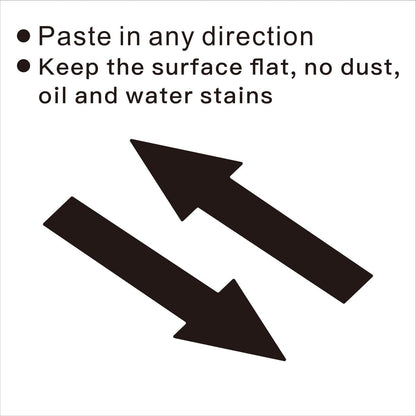 Beiyier Large Removable 8-Piece 12" Vinyl Directional Arrow Stickers, Adhesive Floor Decals for Waterproof Marking and Safe Road Instructions (5×12 inches, Black
