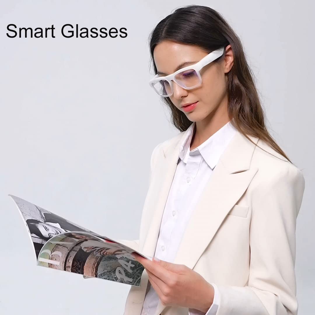OhO Smart Glasses,Polarized Sunglasses with Bluetooth Speaker,Athletic/Outdoor UV Protection and Voice Control,Unisex(Mirror Blue Lens)