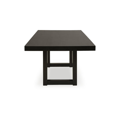 Signature Design by Ashley Neymorton Contemporary Dining Extension Table with Sled Base, Dark Brown