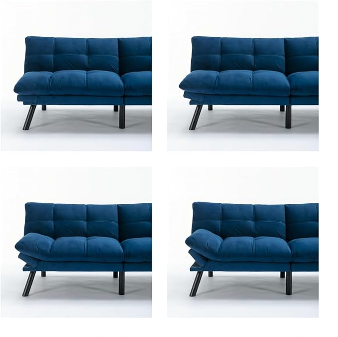GDFStudio Hayezc Loveseat Sofa, Convertible Sofa Bed, 2-in-1 Folding Modern