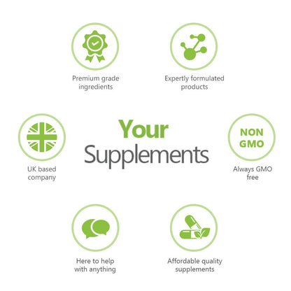 Magnesium Glycinate by Your Supplements | UK Made | True Unblended Bisglycinate | 90 High Absorption Capsules | Suitable for Vegetarians & Vegans
