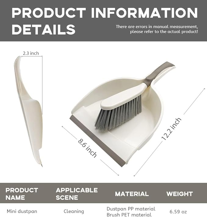 Dust Pan, Dustpan and Brush Set, Small Dust Pan and Brush Set, Hand Broom and