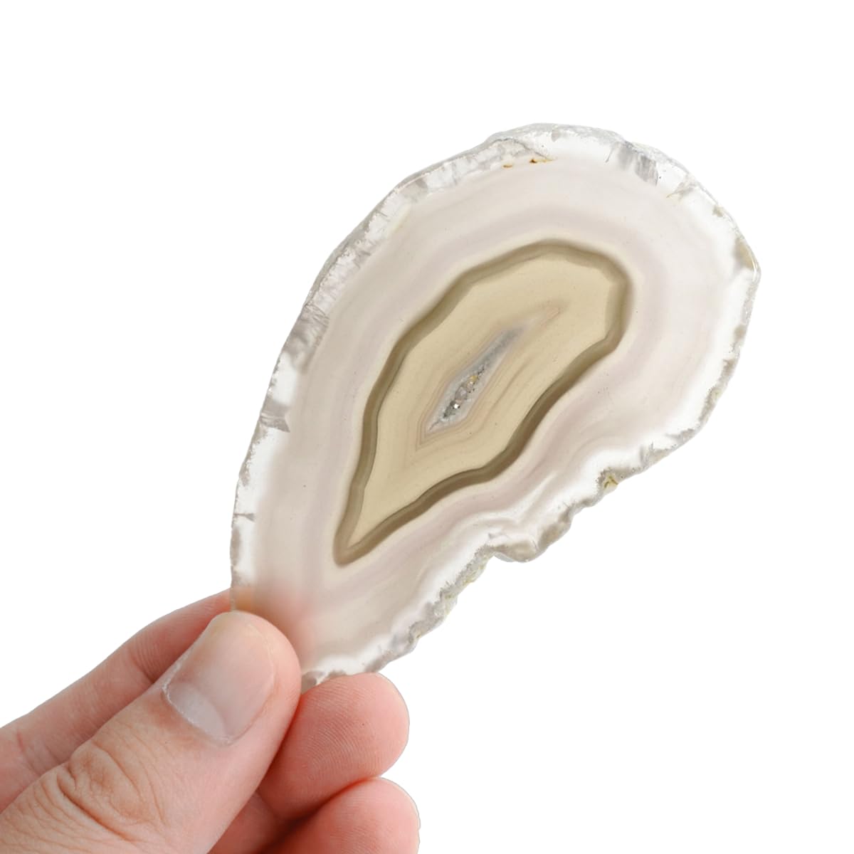 Sisamn 15pcs Natural Polished Agate Slices, Geode Slices Bulk for Light Table, Table Place Cards, Jewelry Making, Crafts, Home Decor, 1.18-2.56 Inches Length (Non-Drilled)
