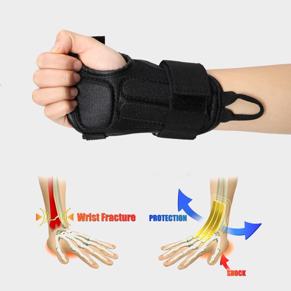 ERUMEI Pro Wrist Guards for Snowboarding and Skateboarding, Sport Protection Brace Gloves (S)