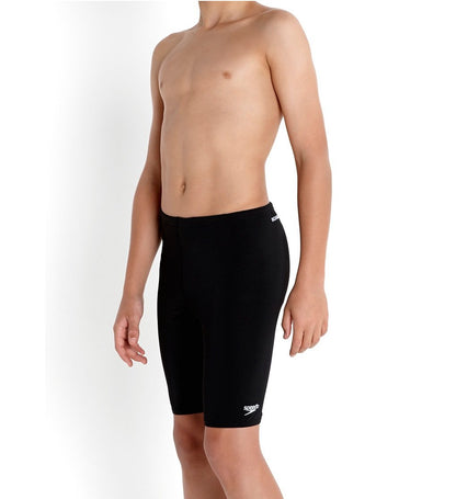 Speedo Boys Endurance+ Jammer Swimming Trunks | Training | Chlorine Resistant | Quick Drying | Stretch Fabric | Comfort Fit, Black, 11-12