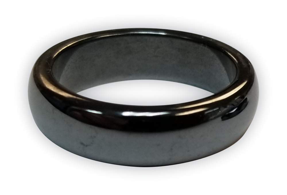 Hangover Ring-Magnetic Hematite 6mm Band Ring (8)